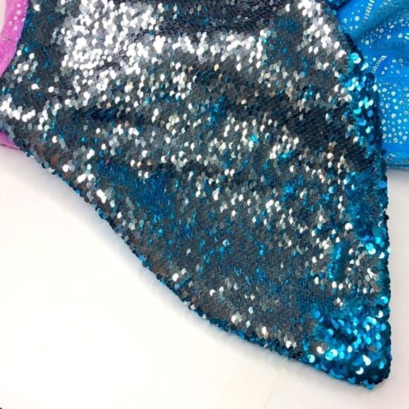 Reversible Sequin Mermaid Tail Fleece Sleeper Sleep Sack OS - Picture 8 of 8